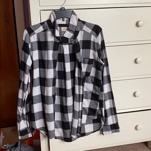 Black and White Hollister Flannel